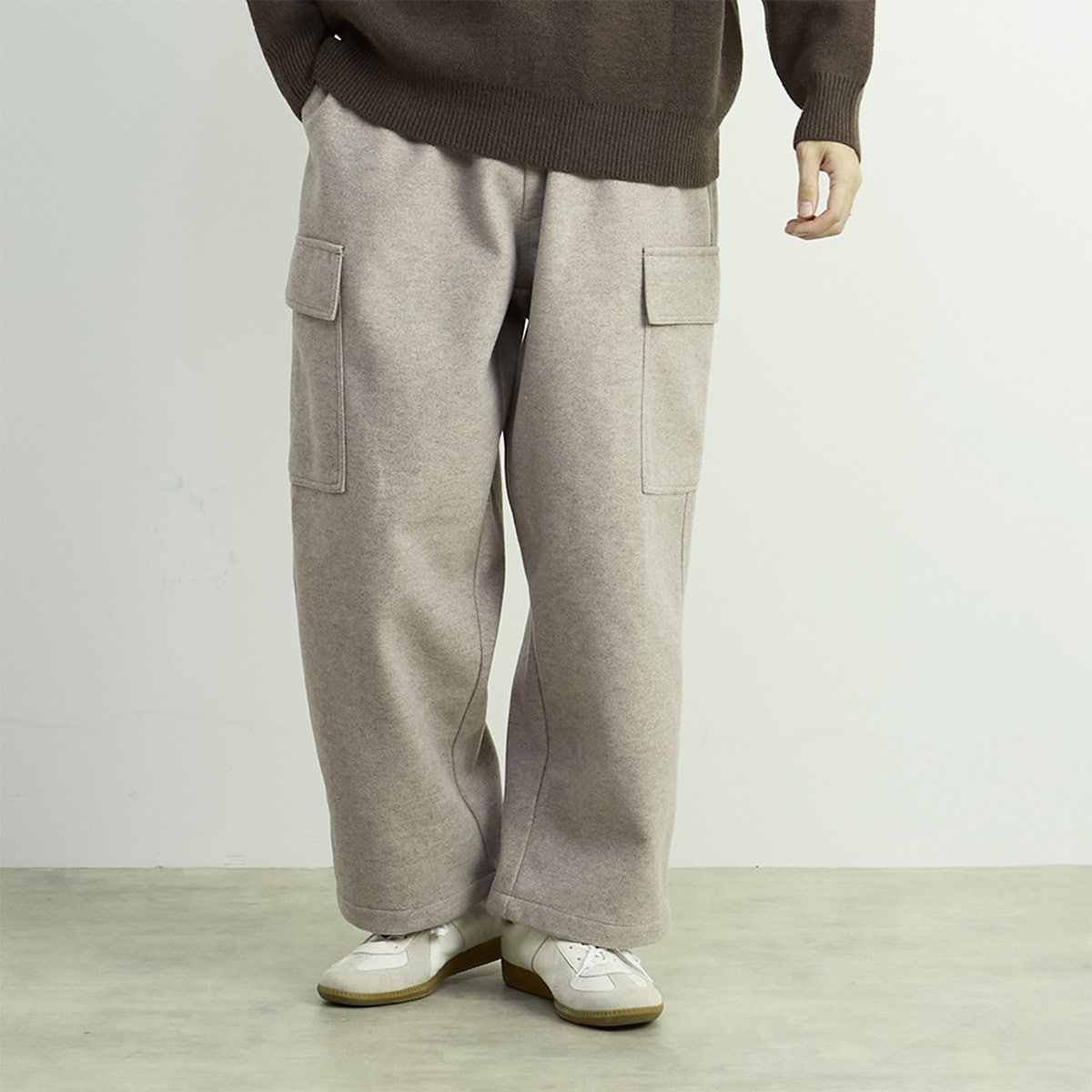 【NEW】メンズメルローズ（MEN’S MELROSE）/【MASTERFRAME/マスターフレーム】ジャージメルトンイージーカーゴパンツ MASTERFRAME/マスターフレーム】ジャージメルトンイージーカーゴパンツ