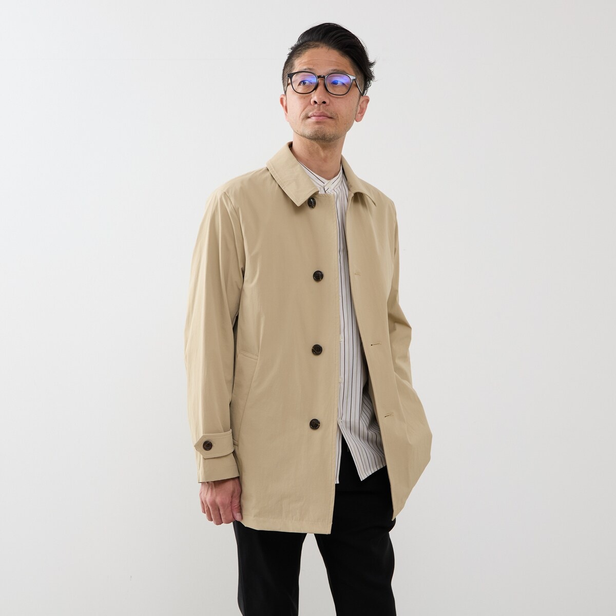 【美品 近年モデル XL 】メンズメルローズ　ステンカラーコート　ペイズリー メンズメルローズ(MEN'S MELROSE) メンズ ステンカラーコート の一覧