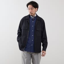 デニムルックトリコットシャツジャケット