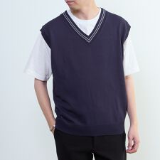 【MASTER FRAME/マスターフレーム】チルデンニットベスト×Tシャツ