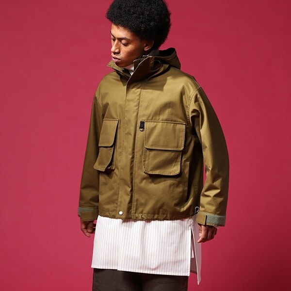 Simple Project ウールメルトン配色リブスタジアムジャンパー Simple Project ウールメルトン配色リブスタジアムジャンパー