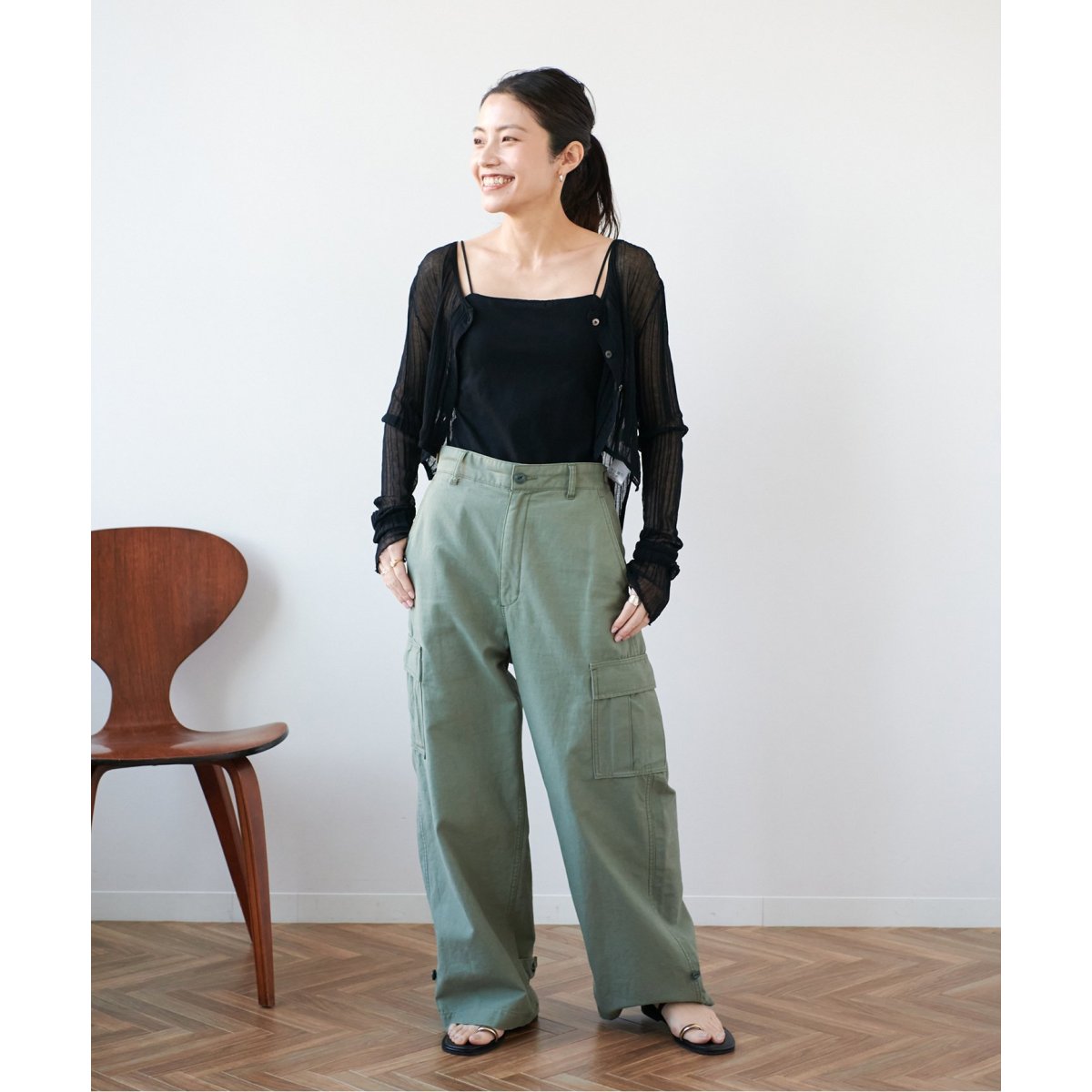 オーガニックコットン混 ストレッチブラキャミソール | エミリー