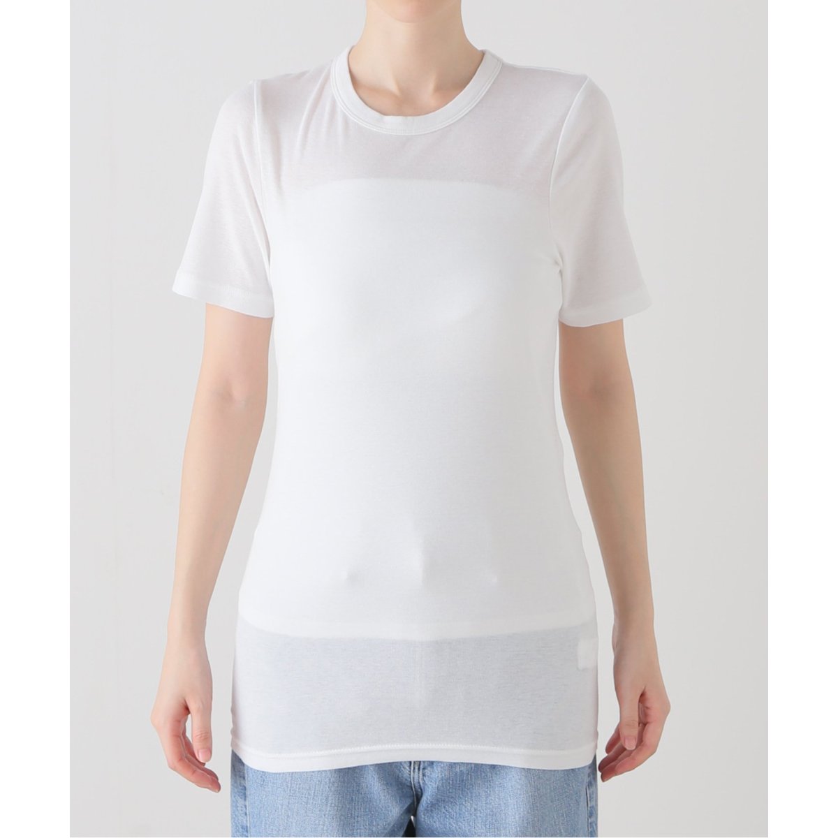 BABACO コットンシルクベーシックTシャツ BA01-CR35 ブラック 2 babaco/ババコ】コットンシルクベーシックTシャツ / BA01-CR35