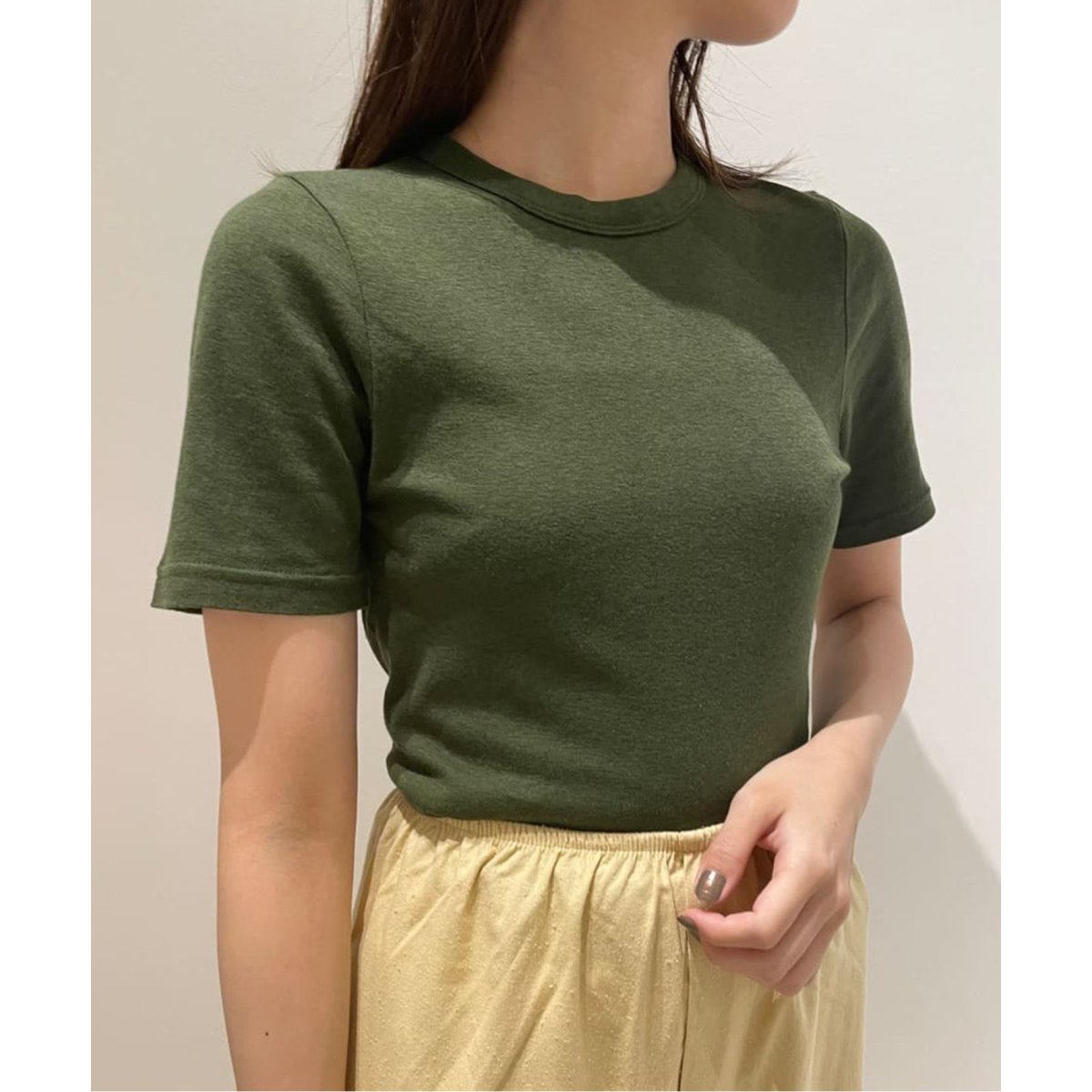 babaco/ババコ】コットンシルクベーシックTシャツ / BA01-CR35