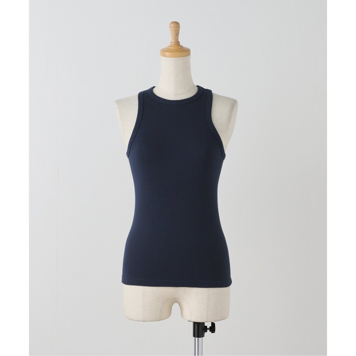 babaco バックオープンとリボンデザイン シルクリブタンクトップ babaco ババコ Cotton/Silk Ribbed Open Back Camisole コットンシルク