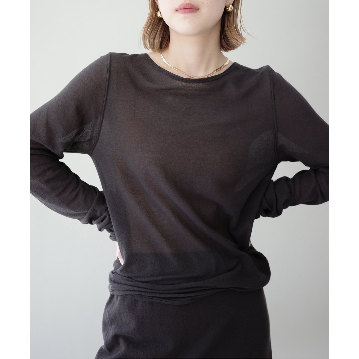 エミリーウィーク（emilyweek）/シアークルーネックプルオーバー シアークルーネックプルオーバー | エミリーウィーク(emilyweek