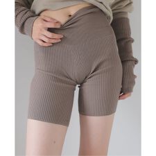 シルク混リブ腹巻パンツ