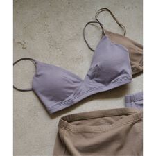 【RESET】オーガニックコットン混 ブラ（グレージュ、パープル）