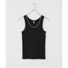 babaco ババコ Cotton Silk RibbedBasicTank w Emb BA エミリーウィーク emilyweek