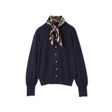 スカーフ付きカーディガン≪手洗い可能≫