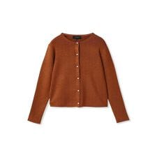 ラメクルーネックカーディガン