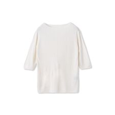 シルクコンリブ5分袖プルオーバー