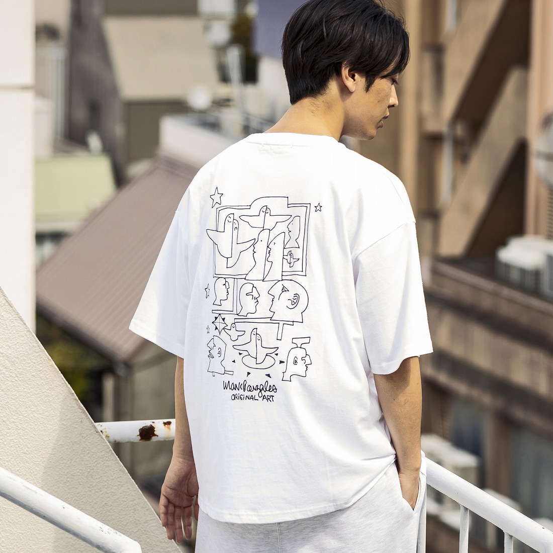 MARK GONZALES ART COLLECTION バックプリント半袖Tシャツ | マーク