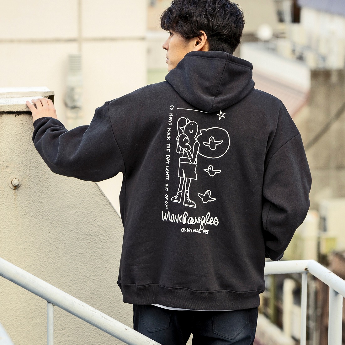 MARK GONZALES ART COLLECTION ボクサープリントパーカー | マーク