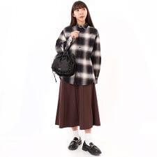 【SMIRNASLI 】フリル巾着ショルダーバッグ トートバッグ ワンショルダー  斜めがけ