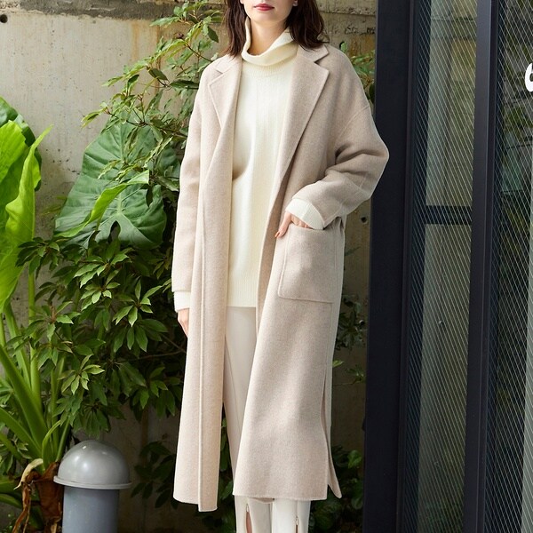 アーバンリサーチ ウールリバーロングガウンコート ダブルフェイス