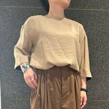 【洗える】クルーネックTブラウス
