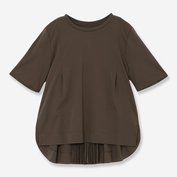 Leilian / レリアン ジオメトリック柄７分袖カットソー【ROCHAS Premiere】 ジオメトリック柄7分袖カットソー【ROCHAS Premiere】|レリアン