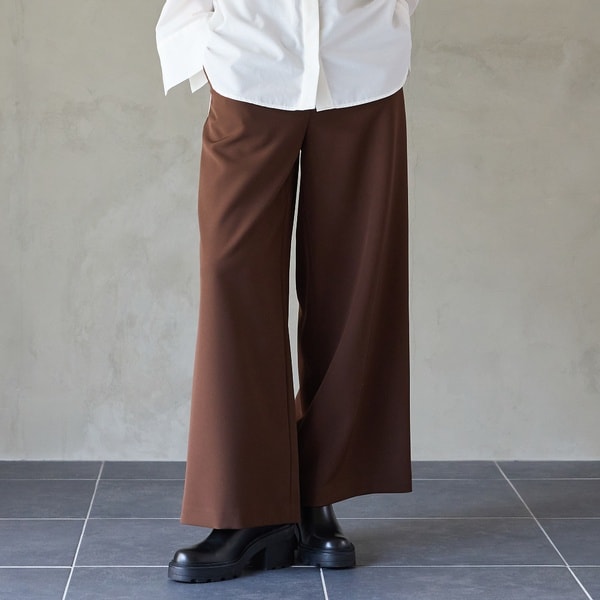 人気シルエット・洗える・S/M/Lサイズあり】ベーシックワイドパンツ
