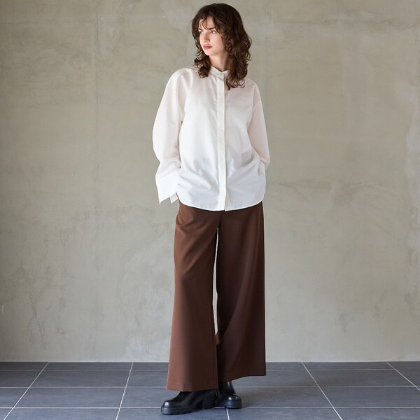 人気シルエット・洗える・S/M/Lサイズあり】ベーシックワイドパンツ