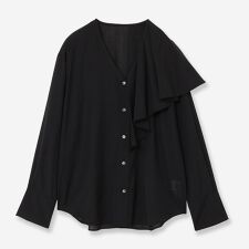 【洗える・S/M/Lサイズあり】アシンメトリーラッフルブラウス