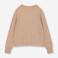【全6色】カシミヤ100％クルーネックニット