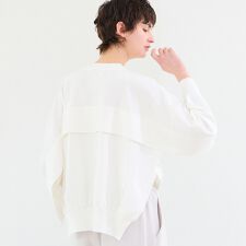 【洗える】フリルデザインニットプルオーバー