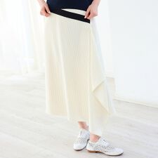 【洗える・S/M/Lサイズ】イレギュラーヘムピンストライプスカート