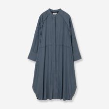 【セットアップ対応・洗える】シャンブレーデニムシャツワンピース