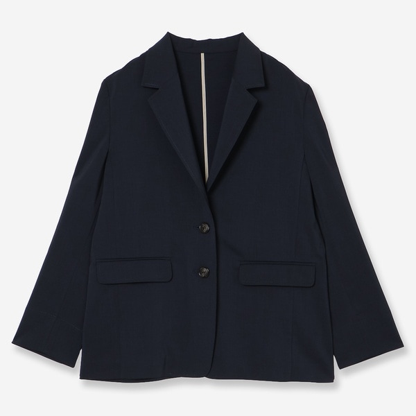 【接触冷感・吸水速乾・紫外線防止・洗える】ライトツイルテーラードジャケット