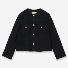 【S/M/Lサイズ】ツイードノーカラージャケット