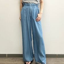 【セットアップ対応・洗える・S/M/Lサイズ】シャンブレーデニムトラウザー