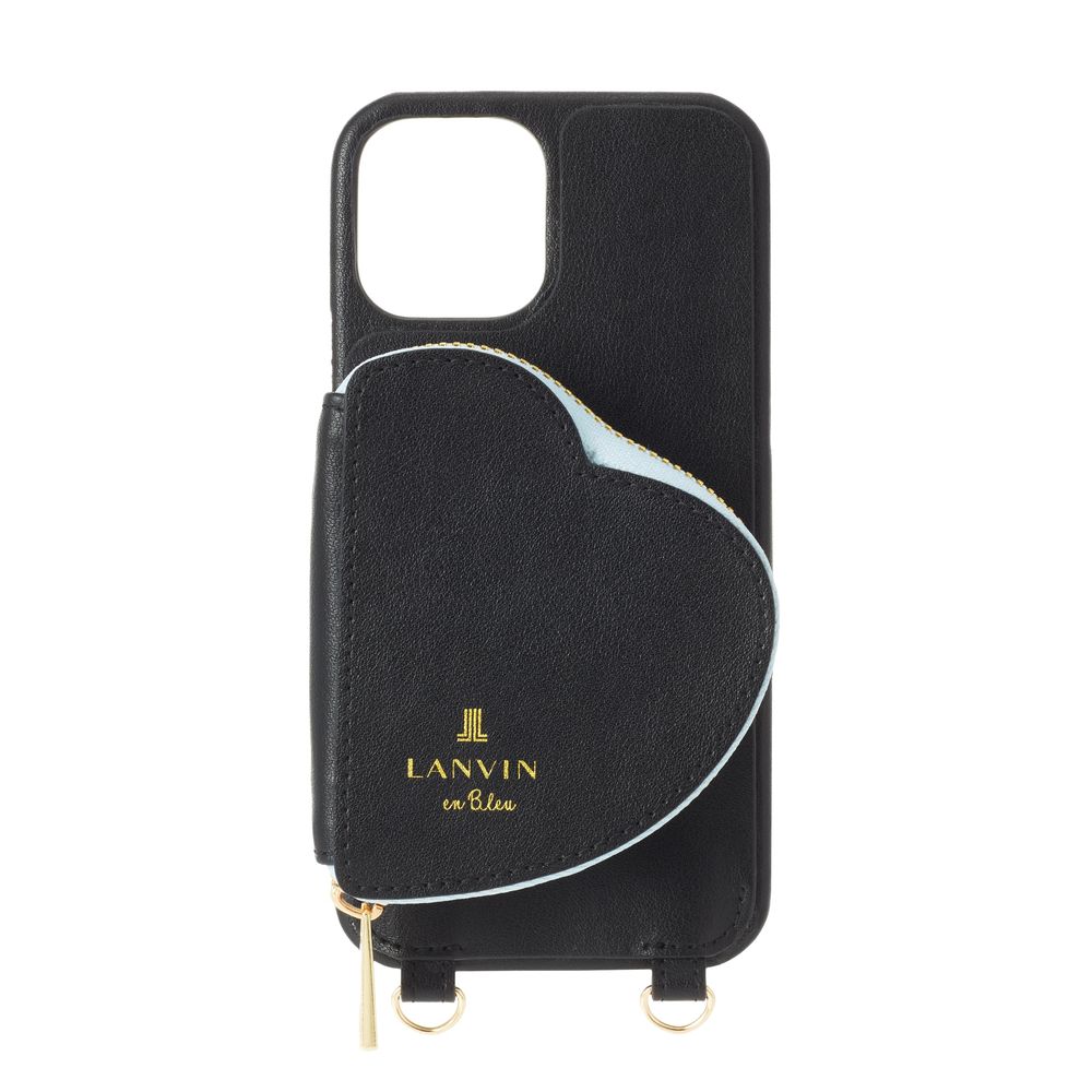 iPhone13mini用　ランバンオンブルー　ハードケース　ロングストラップ付 iPhone 13用 LANVIN en Bleu ロングストラップ＆カードポケット