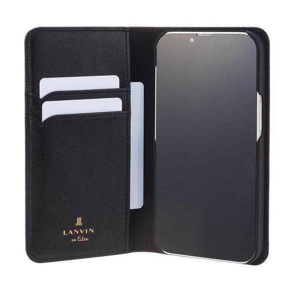 LANVIN en Bleu】リボン付手帳型ケース iPhone 14 Pro | ランバン オン