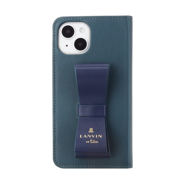 LANVIN en Bleu】リボン付手帳型ケース iPhone 14 | ランバン オン 