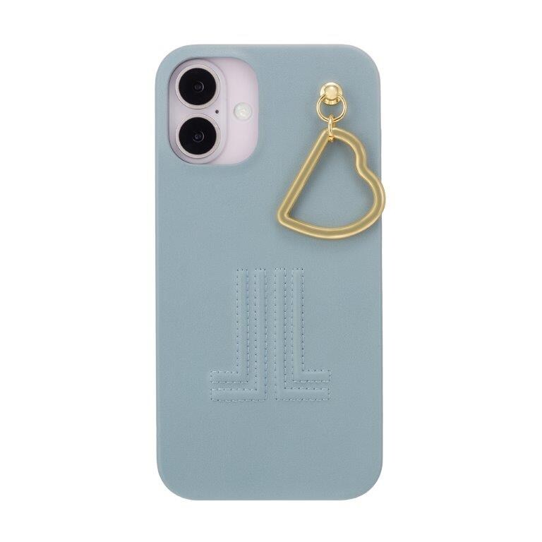 LANVIN en Bleu】ハートチャーム付背面ケース iPhone 16