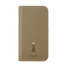 【ELLE】手帳ケース iPhone 15 Pro [ Greige ]