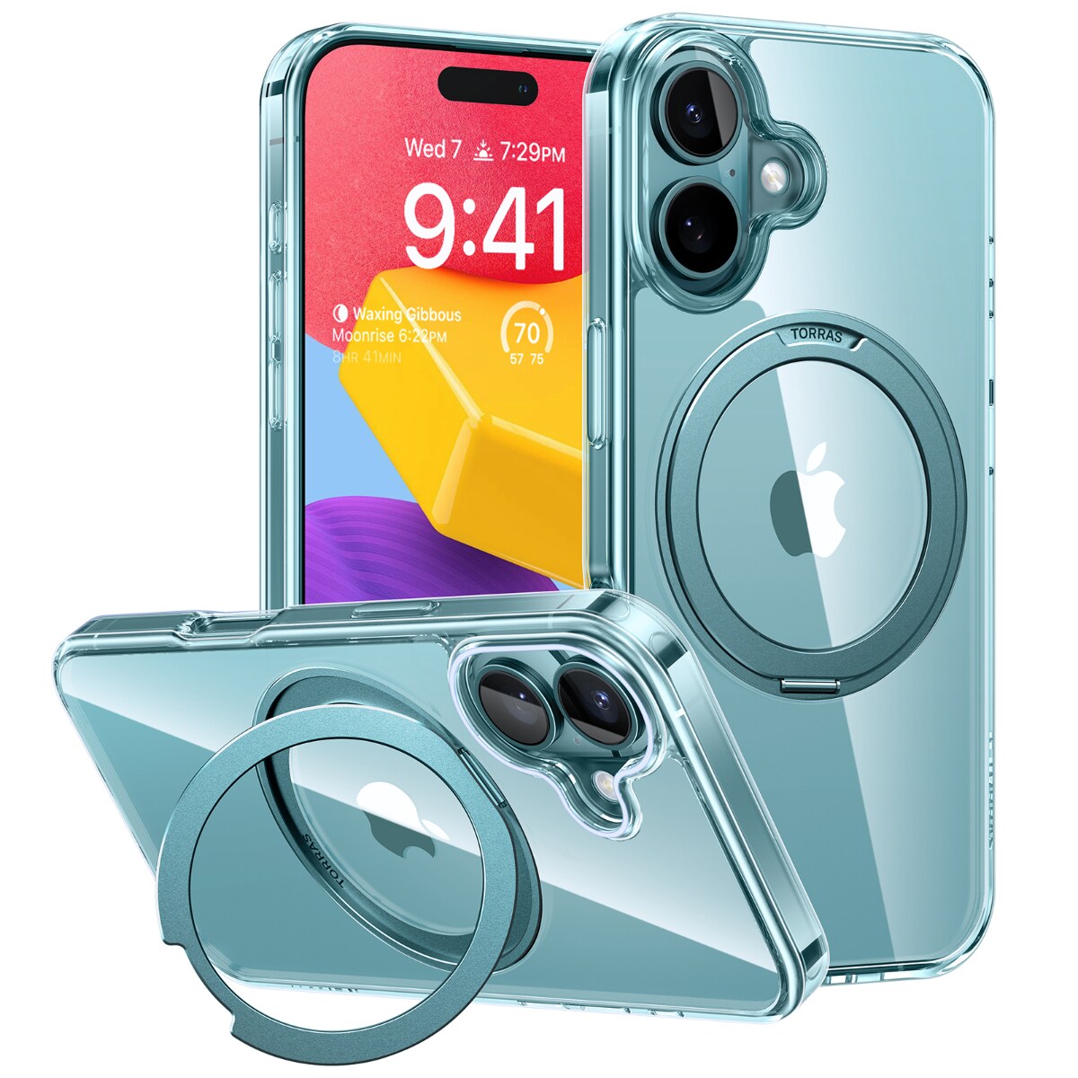 [}C]Ostand ProClear case iPhone 16[ Light Green ]/TORRASiTORRASj Light Green