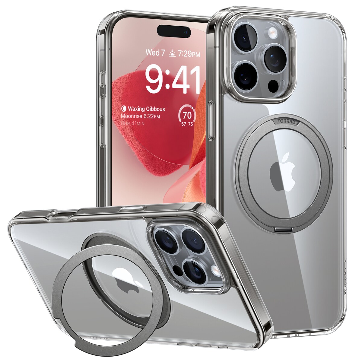 [}C]Ostand ProClear case iPhone16Pro[Titanium Grey]/TORRASiTORRASj Titanium Grey