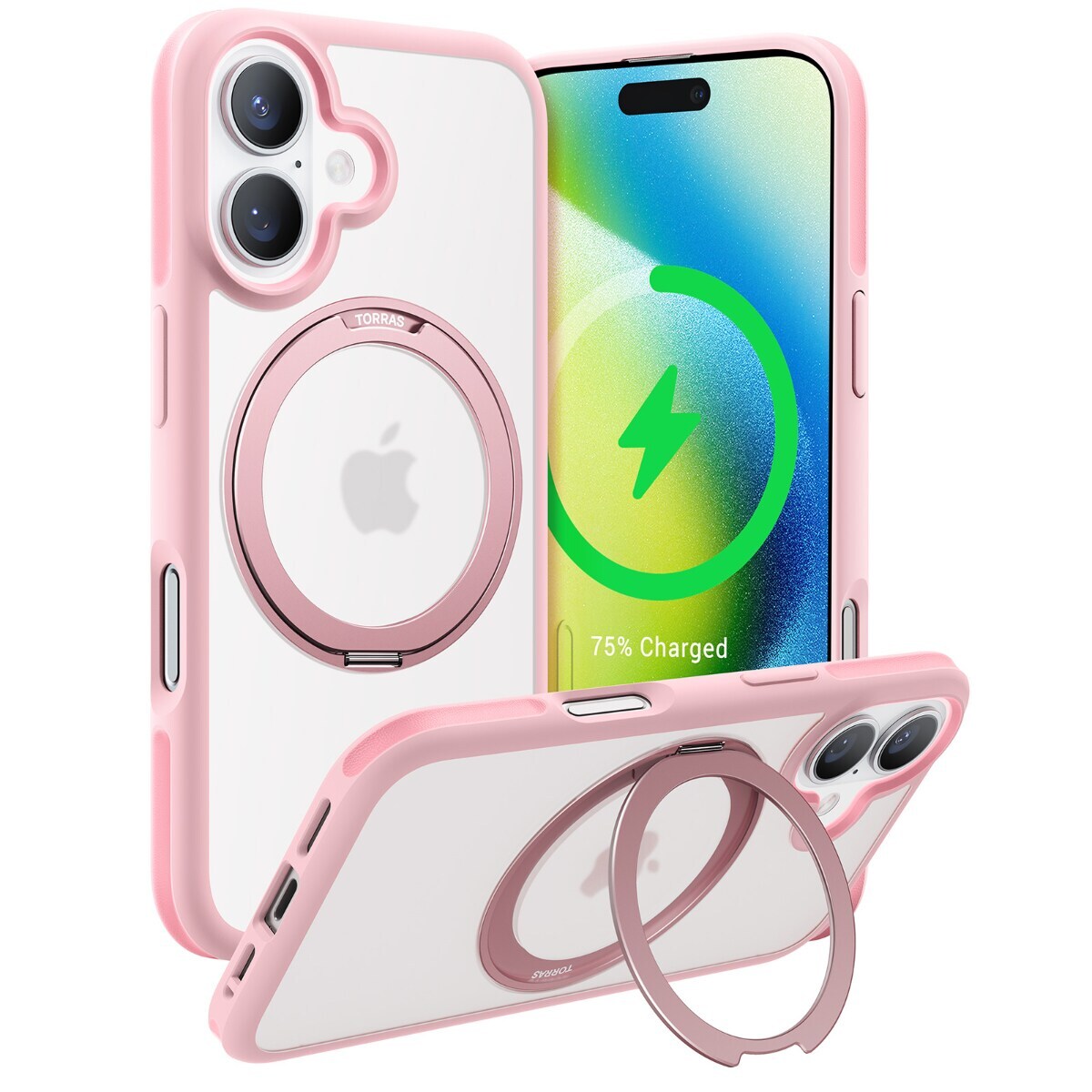 Ostand R Fusion case iPhone 16[ Pink ] | TORRAS | マルイウェブチャネル
