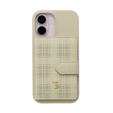 カードウォレット付背面ケースiPhone 16 [ Beige ]