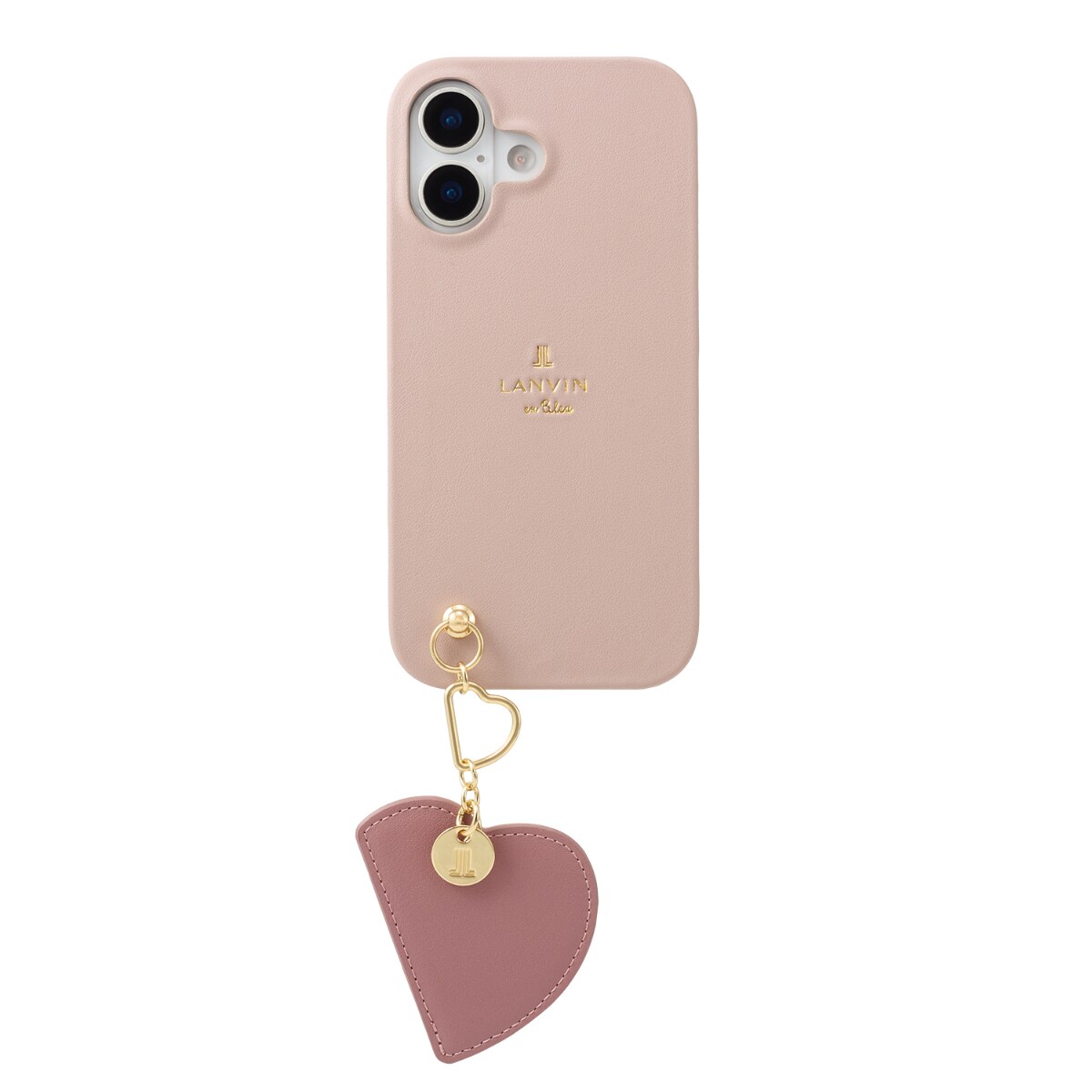 iPhone16 ランバンオンブルー ハードケース with ハートチャーム 美品】ランバン オン ブルー iPhone16 スマホケース ハート