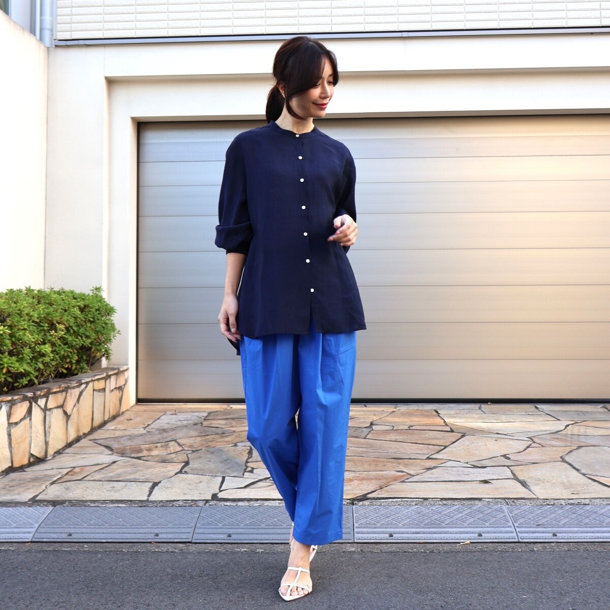 マリン刺繍 ショート丈ワイドTシャツ | エトレリー(etre relie