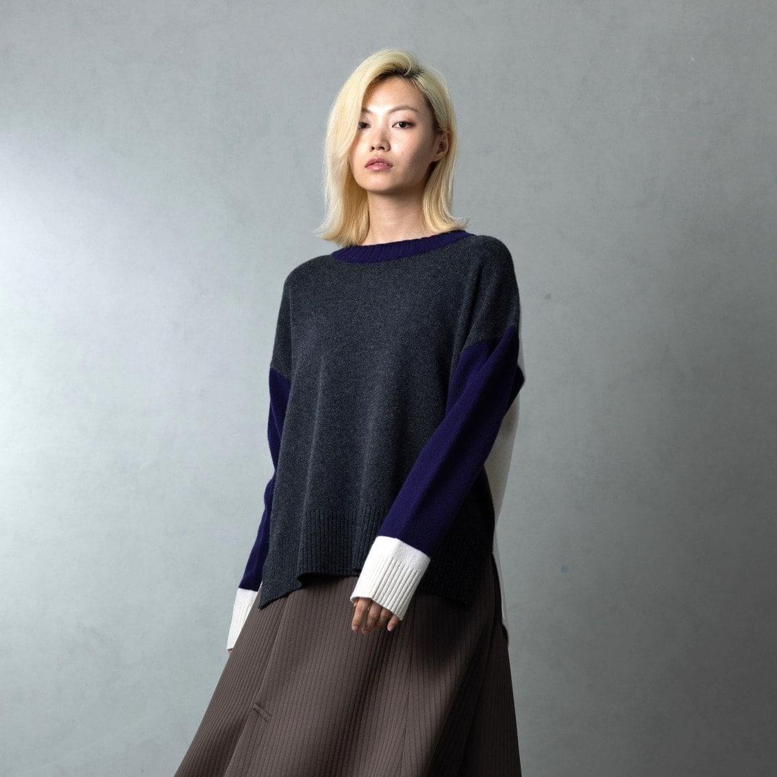 エトレリー（etre relie）/カシミア混クルーネックプルオーバーニット カシミア混クルーネックプルオーバーニット | エトレリー(etre relie