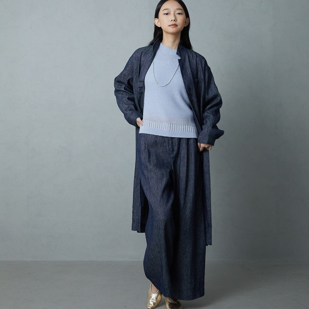 エトレリー（etre relie）/リネン混デニムワイドパンツ リネン混デニムワイドパンツ | エトレリー(etre relie) | マルイウェブ