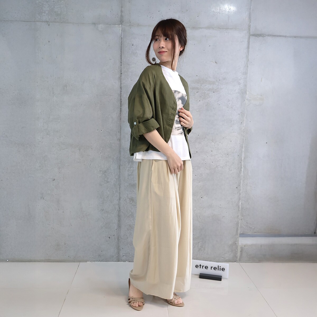 セミシアーウエストリブワイドパンツ | エトレリー(etre relie