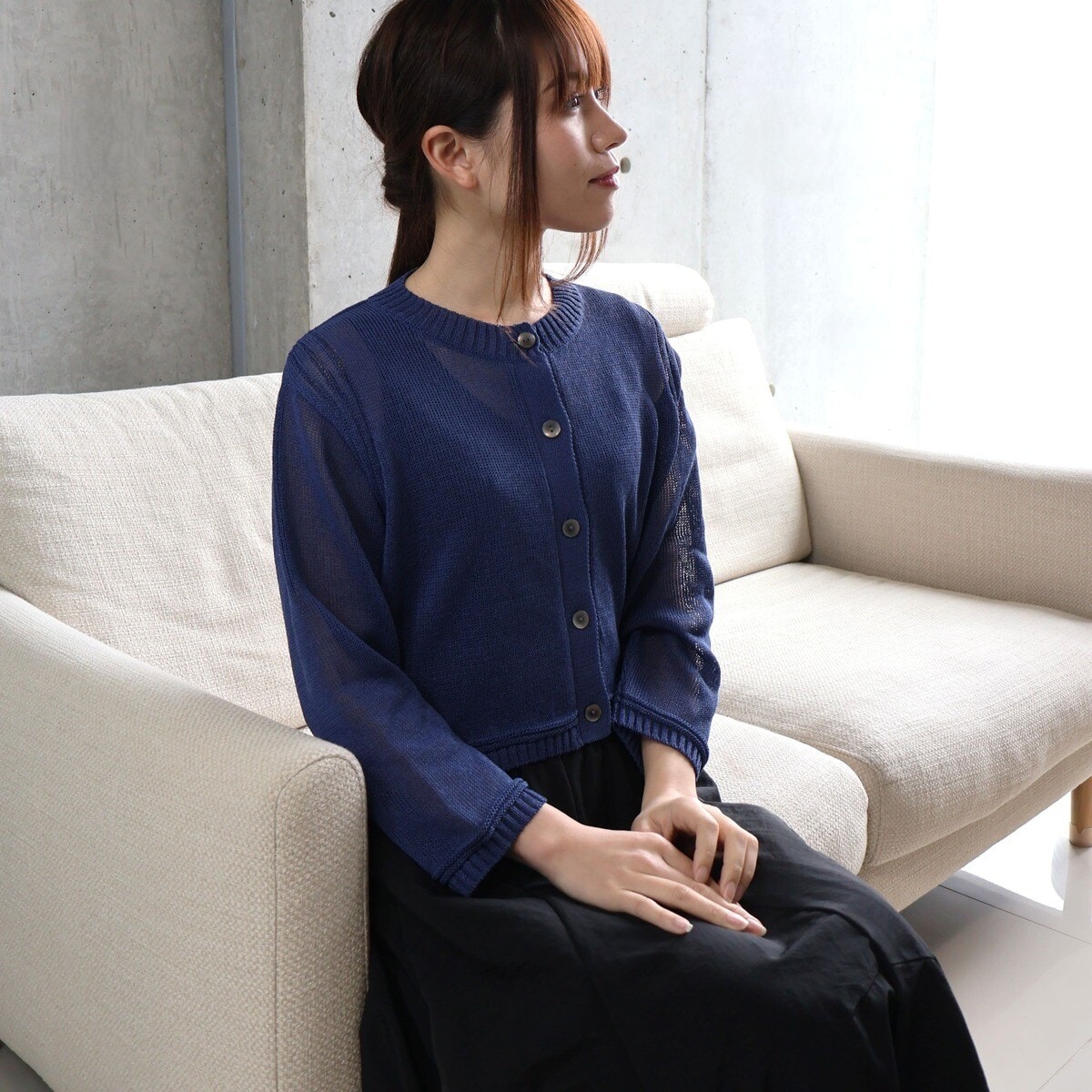 エトレリー（etre relie）/和紙ニットカーディガン 和紙ニットカーディガン | エトレリー(etre relie) | マルイウェブチャネル