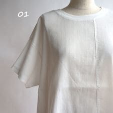 【etre relie】琵琶コットン　アシメTシャツ