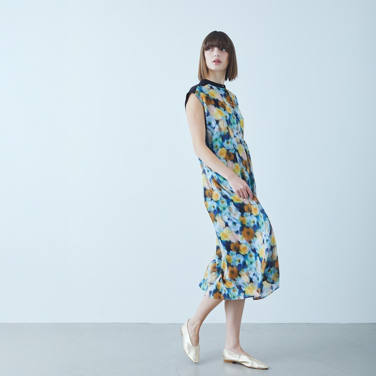 フミエタナカ　刺繍ワンピース 23SS ファッション FUMIE TANAKA 花柄刺繍ワンピース