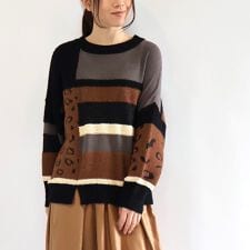 【etre relie】カラフル アニマル ニット プルオーバー